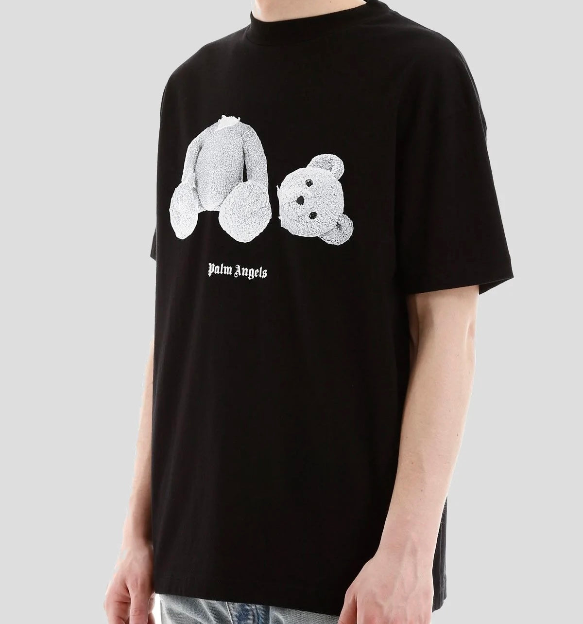 PALM ANGELS T-SHIRT BEAR BLACK AND WHITE – MILANO OUTLET MODA